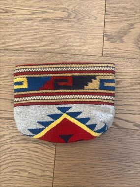 Mini Woven Tribal Pouch - Red, Blue & Yellow
